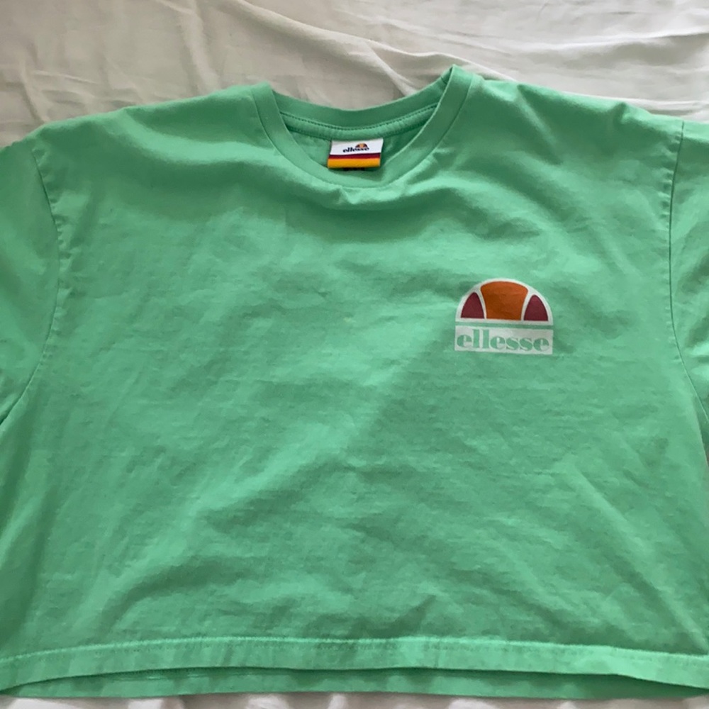 ellesse green crop top